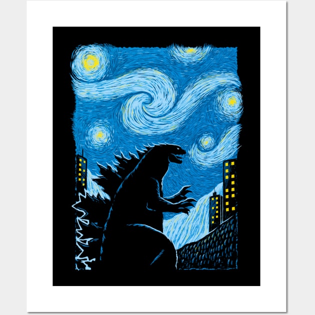 Gogh-Zilla Wall Art by UmbertoVicente